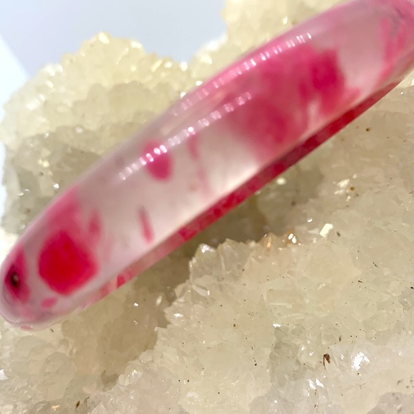 🌸Sakura Rain Rhodonite Bangle🌸 - Picture 5 of 6